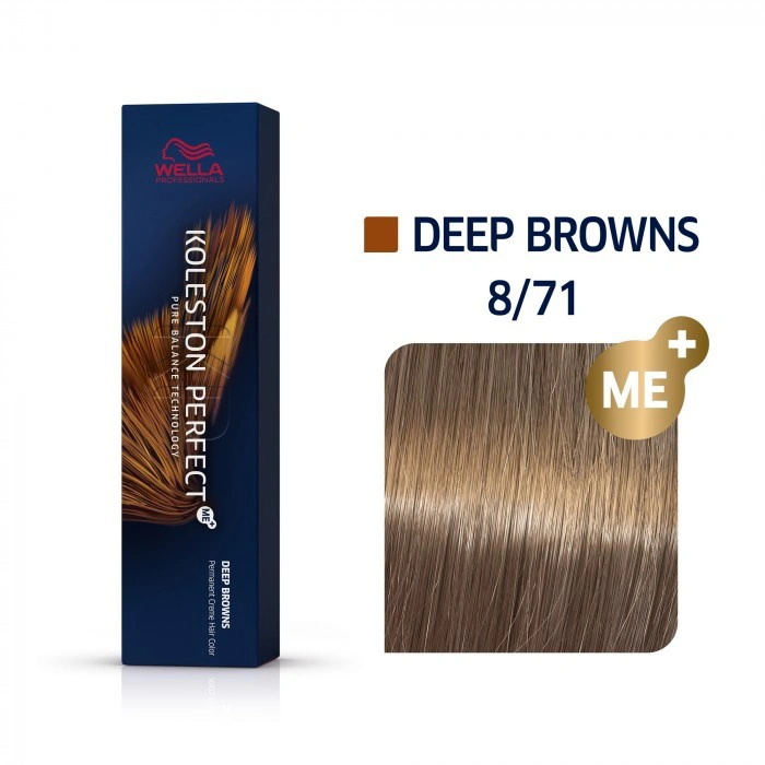 Wella Koleston Perfect Me+ Hajfesték - 8/71 - 60ml - Hmvas Barna Világosszőke képe 1